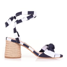 Sandália Salto Médio Great Strip Navy