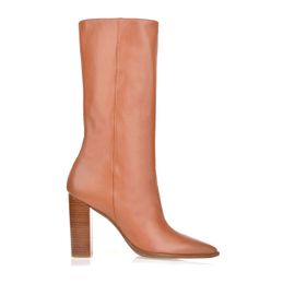 Bota Salto Alto Atanado Caramel