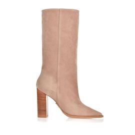 Bota Salto Alto Shammy Areia