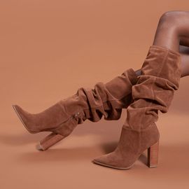 Bota Salto Alto Shammy Caramel