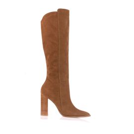 Bota Salto Alto Shammy Caramel