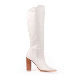 Bota Salto Alto Croco Ice