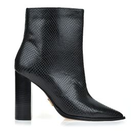 Bota Salto Alto New Snake Preta