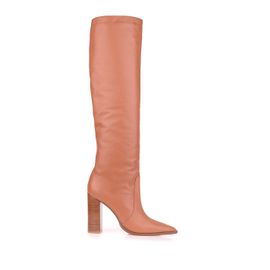 Bota Salto Alto Atanado Caramel