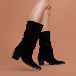 Bota Salto Médio Shammy Preta
