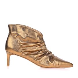 Bota Salto Médio Grunge Ouro Velho