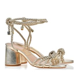Sandália Salto Médio Soft Champagne