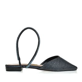 Flat Salto Baixo Lizard Sparkle Preta