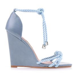 Anabela Alta Cord São José Denim