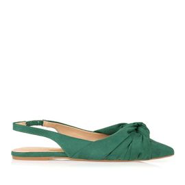 Sapatilha Slingback Camurça Esmeralda