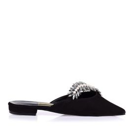 Mule Pedraria/Pérola Nobuck Preto