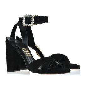 Sandália Salto Alto Chamois Black