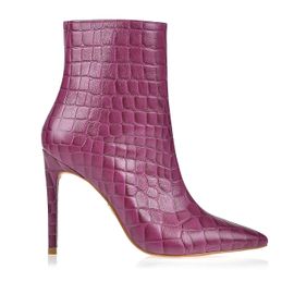 Bota Salto Alto Croco N.burgd