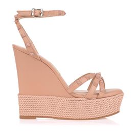 Plataforma Salto Alto New Couro Nude