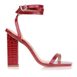 Sandália Salto Alto Albany Vermelho