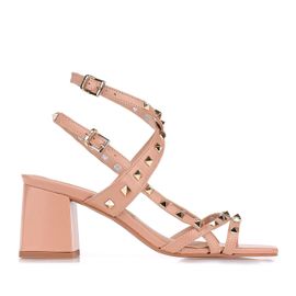 Sandália Salto Bloco New Stud