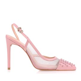 Slingback Salto Alto New Couro Mauve