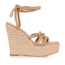 Plataforma Salto Alto Cord Red Light Tan