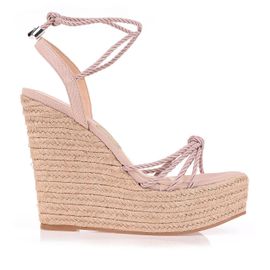 Plataforma Salto Alto Cord Alta Peanut