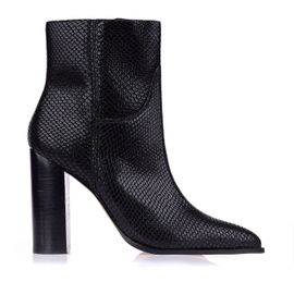 Bota Salto Alto New Snake Preto