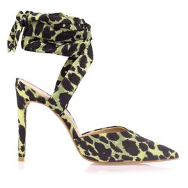 Slingback Salto Alto Summer Leo Pistach