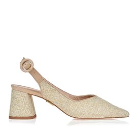 Slingback Salto Médio Juta Jambo