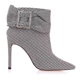 Bota Salto Alto Pied Poule Preta