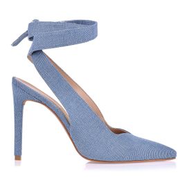 Slingback Salto Alto New Denim