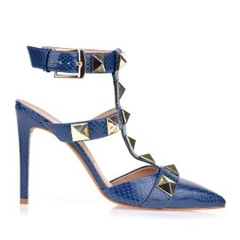 Slingback Salto Alto New Snake Safira