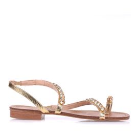 Rasteira Lizard Metal Ouro