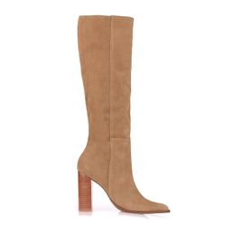 Bota Salto Alto Shammy Tan