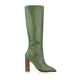 Bota Salto Alto New Snake Forest