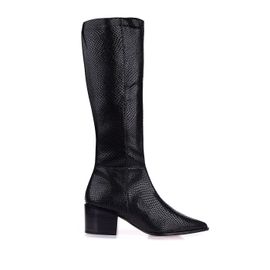 Bota Salto Médio New Snake Preto