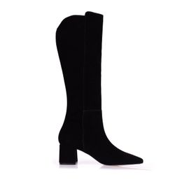 Bota Salto Bloco Baixo Cano Longo
