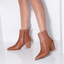 Bota Salto Médio Atanado Caramel