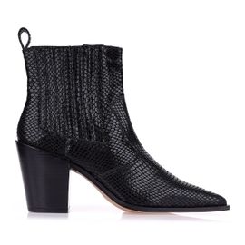 Bota Salto Médio New Snake Preto