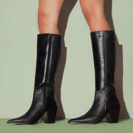 Bota Salto Médio Atanado Preto