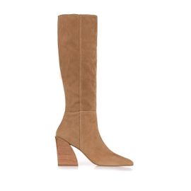 Bota Salto Bloco Curve Cano Alto