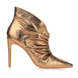 Bota Salto Alto Grunge Ouro Velho