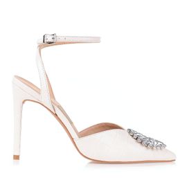 Slingback Salto Alto Croco Ice