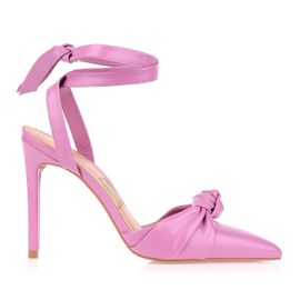 Slingback Salto Alto New Couro Orchid