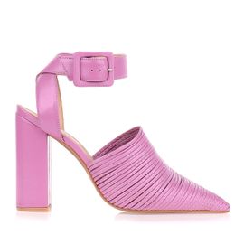Slingback Salto Alto New Couro Orchid