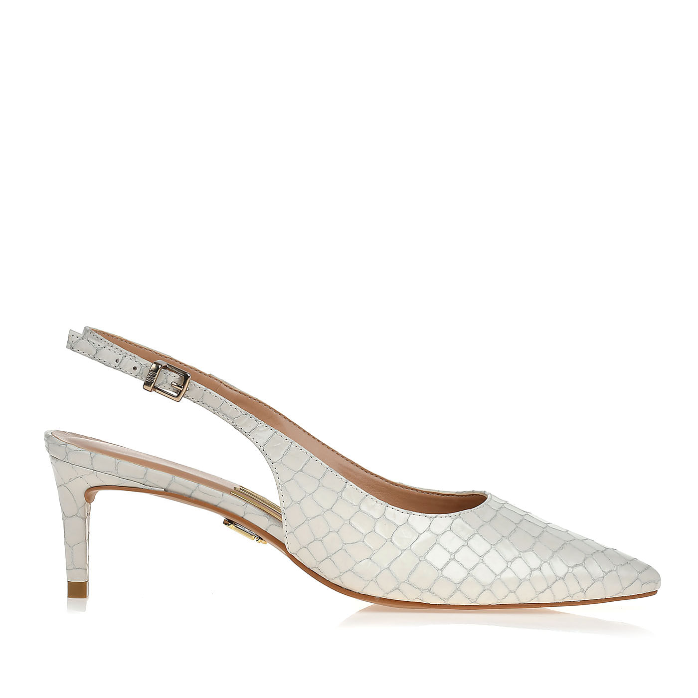UZA Shoes - Slingback Salto Médio Camurça Café - Coleção