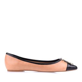 Flat Bicolor Monogram Couro Preto