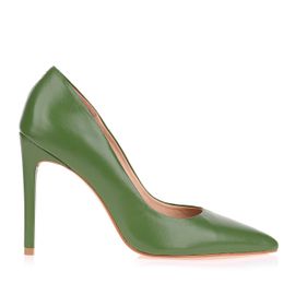 Scarpin Salto Alto New Couro Folha