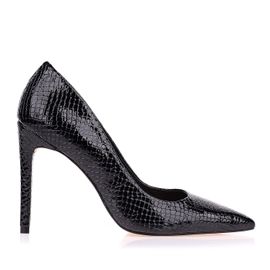 Scarpin Salto Alto Snake Lux Preta