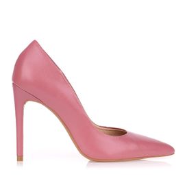 Scarpin Salto Alto Couro Old Rose