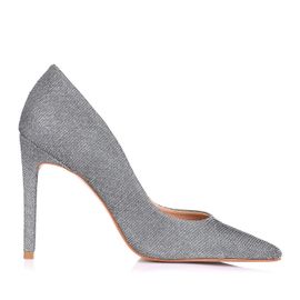 Scarpin Salto Alto Brillant Argent