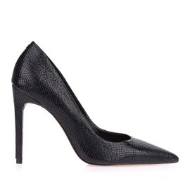 Scarpin Salto Alto Snake Latina Preta