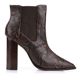 Bota Salto Alto Grosso Snake Carameloo